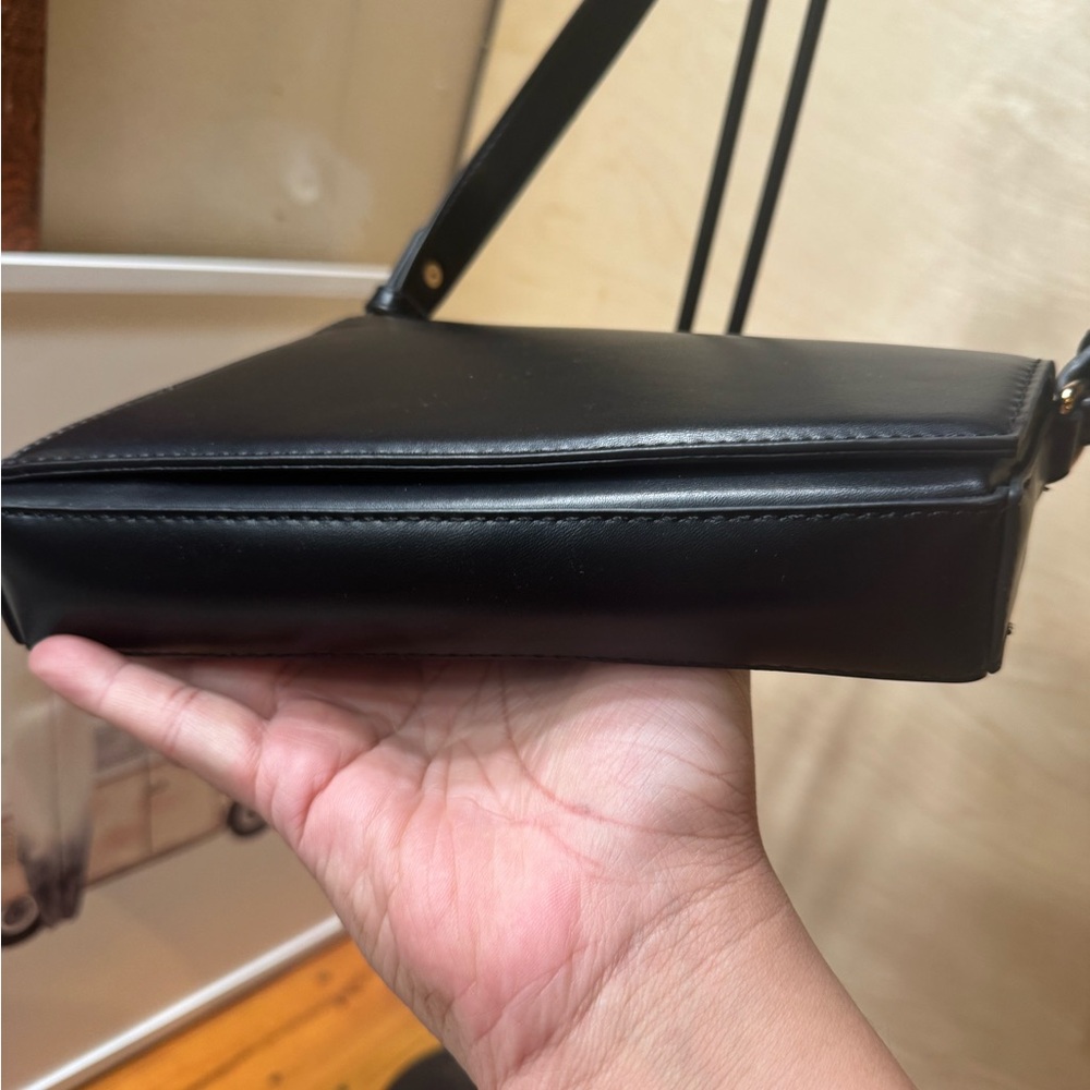 Madison West Black Triangle Shoulder Bag - Picture 10 of 13